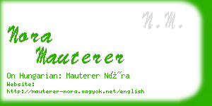 nora mauterer business card